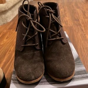 Brown Suede Toms Booties